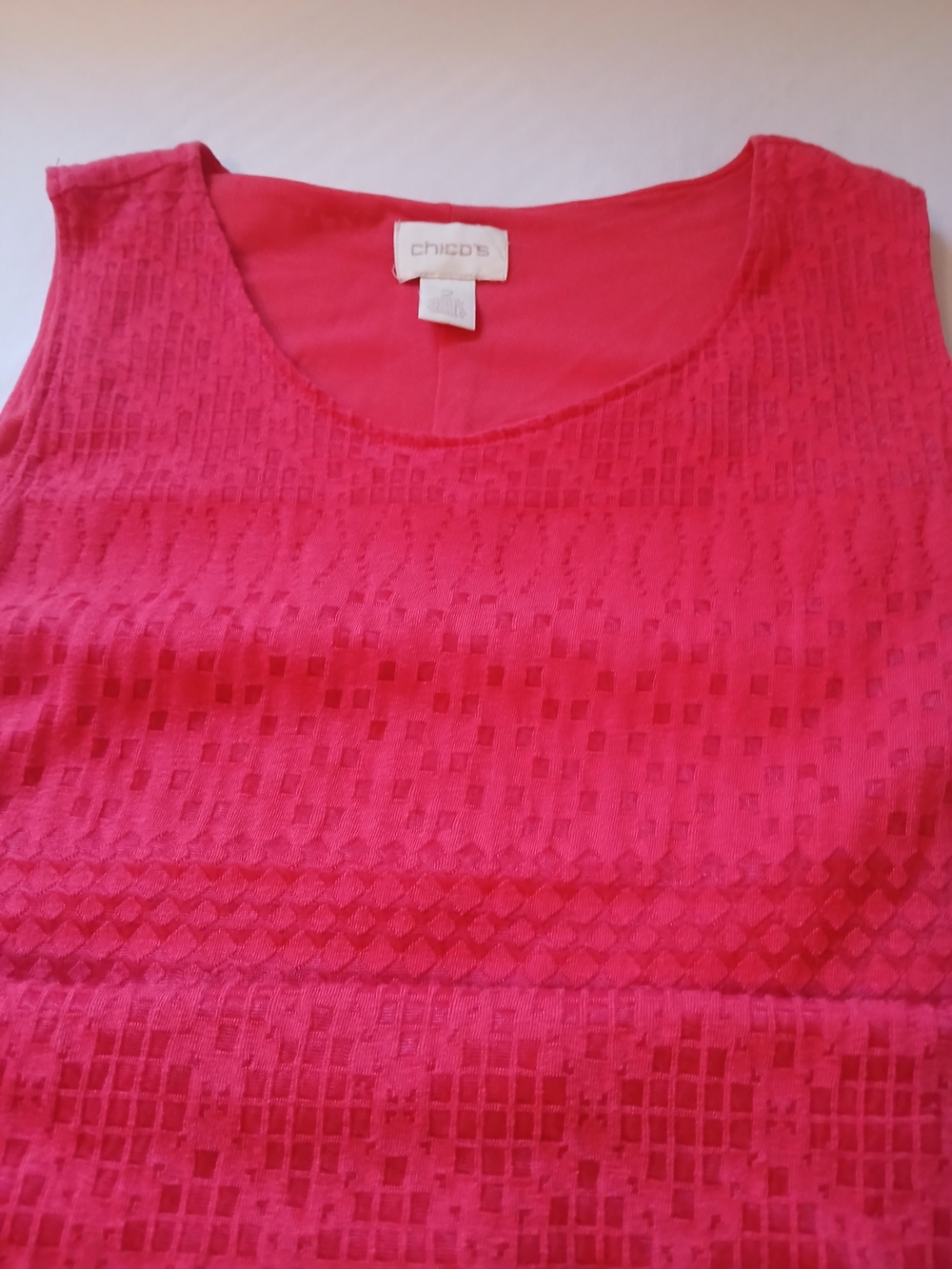 Chico's Size 12 Vibrant Textured Scoop Neck Maxi Dress - Picture 10 of 13